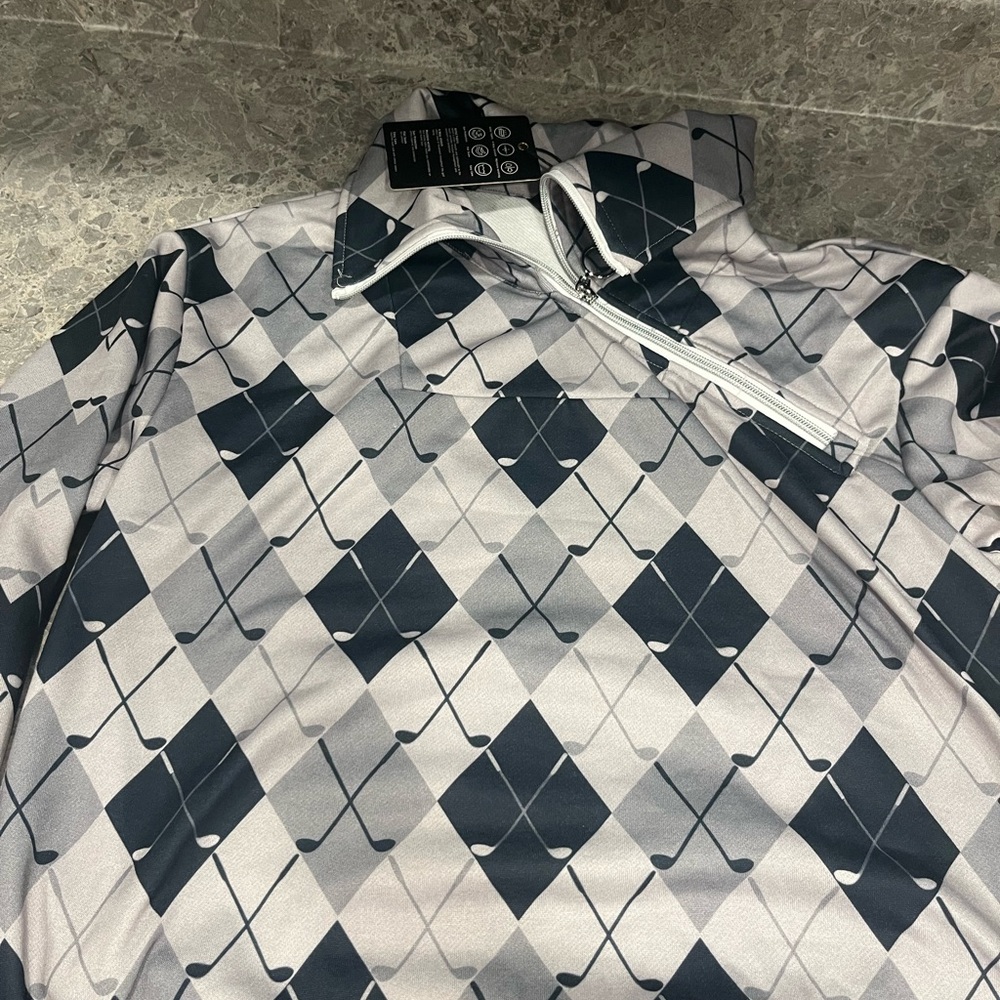 Golf Argyle Patterned Women's Sweatshirt